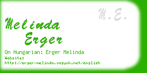 melinda erger business card